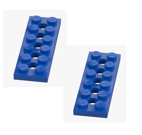 LEGO® 2x Technic Lochplatte 2x6 Blau 32001 4114027 Platte Neu Bright Blue Plate