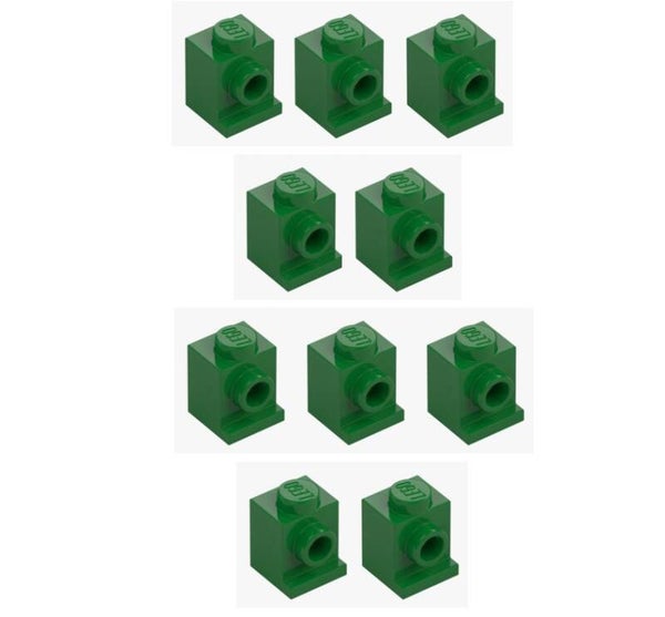 LEGO® 10x Konverterstein 1x1 Dunkelgrün Dark Green 4070 SNOT 4187334 Neu Brick