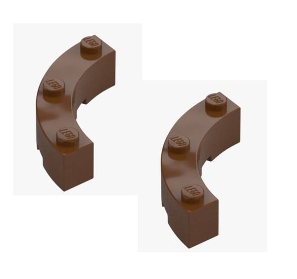 LEGO® 2x Bogenstein Viertelkreis 4x4x1 Rotbraun 48092 6330241 Neu Macaroni