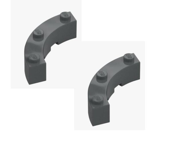 LEGO® 2x Bogenstein Viertelkreis 4x4x1 Dunkelgrau 72140 6452530 Dark Stone Grey