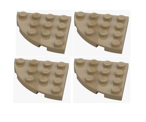 LEGO® 4x Viertelkreis Platte 4x4 Beige Sand Yellow Dark Tan 30565 4570451