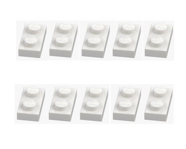 LEGO® 10x Platte 1x2 Weiß White 3023 302301 Original Bausteine Neu Plate