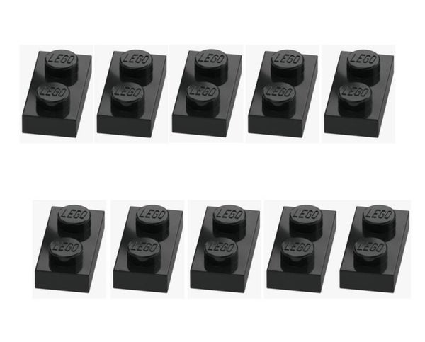 LEGO® 10x Platte 1x2 Schwarz Black 3023 302326 Original Bausteine Neu Plate