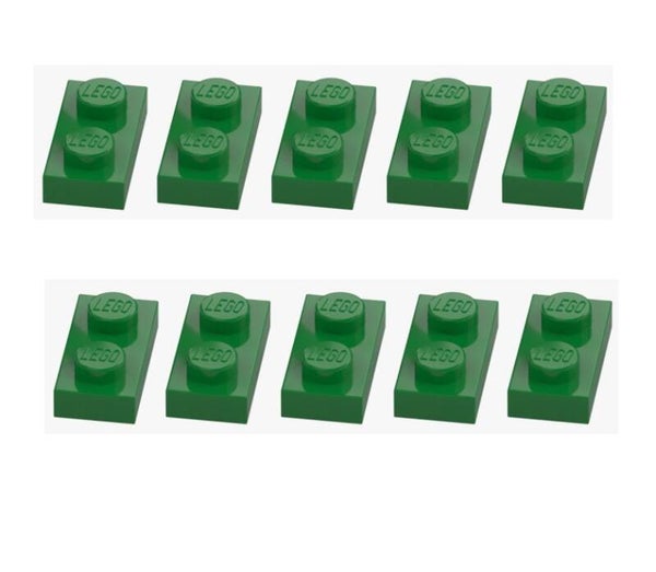 LEGO® 10x Platte 1x2 Grün Dark Green 3023 302328 Original Neu Plate