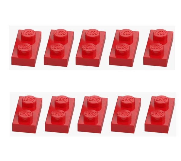 LEGO® 10x Platte 1x2 Rot Bright Red 3023 302321 Original LEGO Neu Plate
