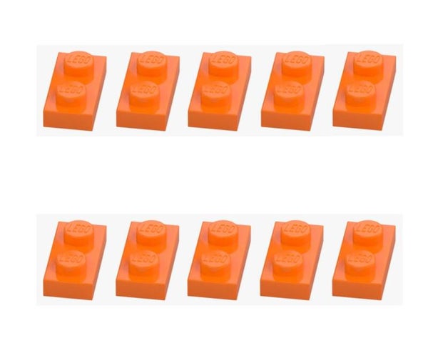 LEGO® 10x Platte 1x2 Orange Bright Orange 3023 4177932 Original Neu Plate