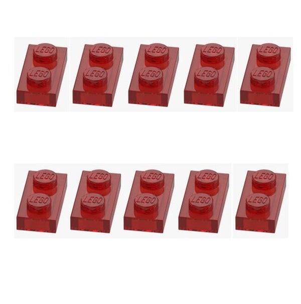 LEGO® 10x Platte 1x2 Transparent Red Rot 28653 6514003 Original Neu Trans Plate