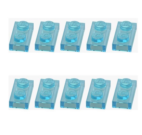 LEGO® 10x Platte 1x2 Transparent Light Blue Hellblau 28653 6514007 Trans Plate