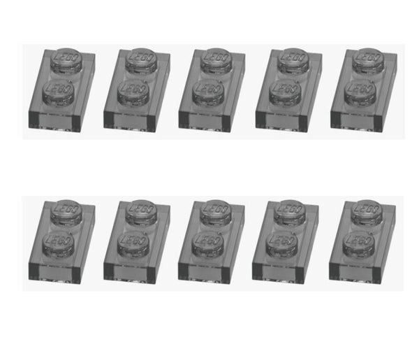 LEGO® 10x Platte 1x2 Transparent Black Schwarz 28653 6514010 Original Plate NEU