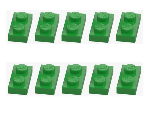 LEGO® 10x Platte 1x2 Bright Green Grün 3023 6343326 Original Neu Plate