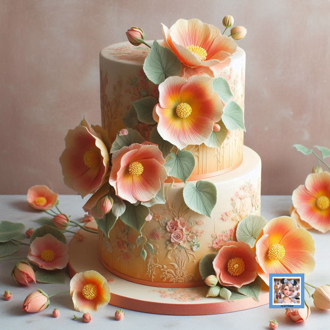 Create an Abutilon Flower Cake with AI / AIInspired Cake Creations