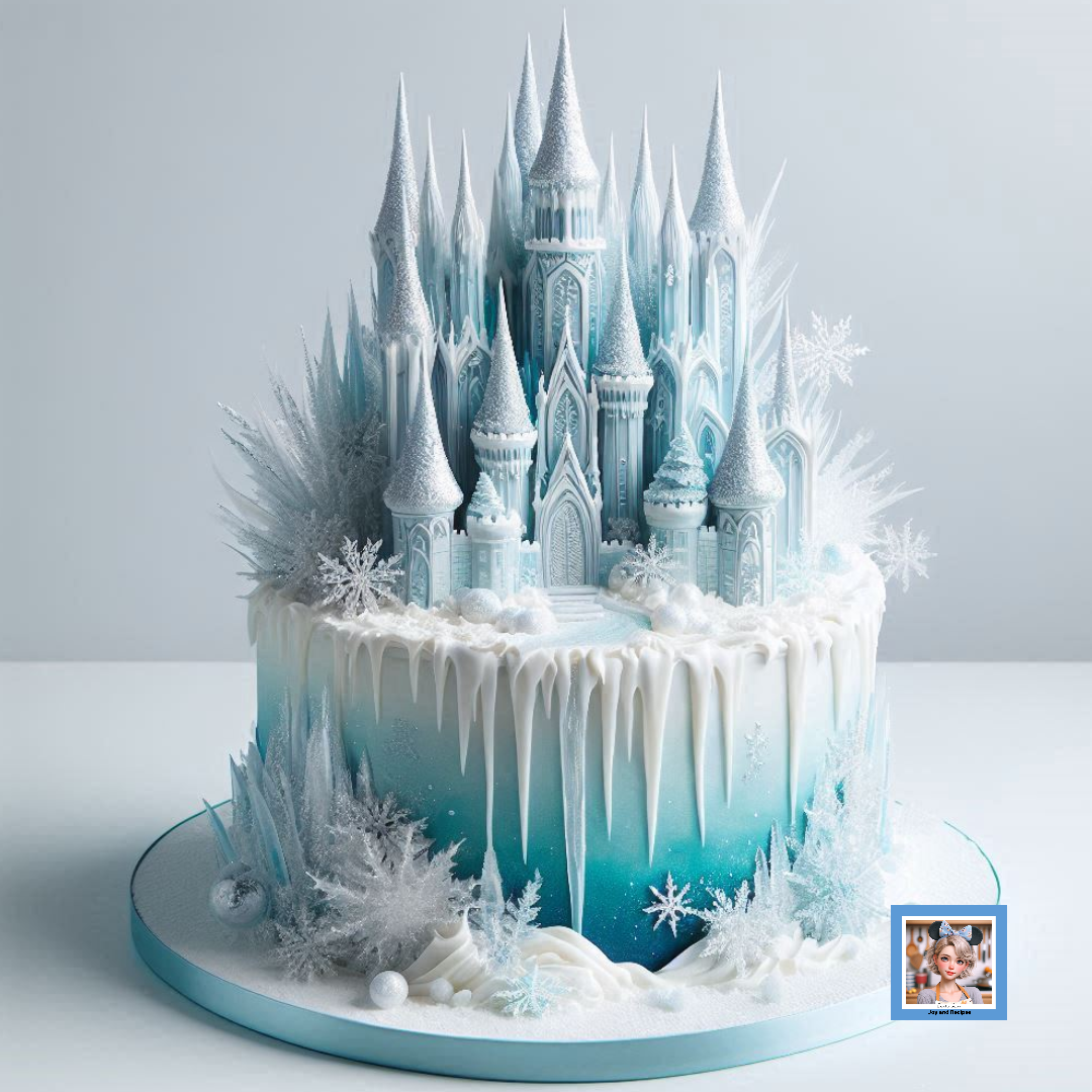 Ice Castle Cake Design with AI Joy and Recipes