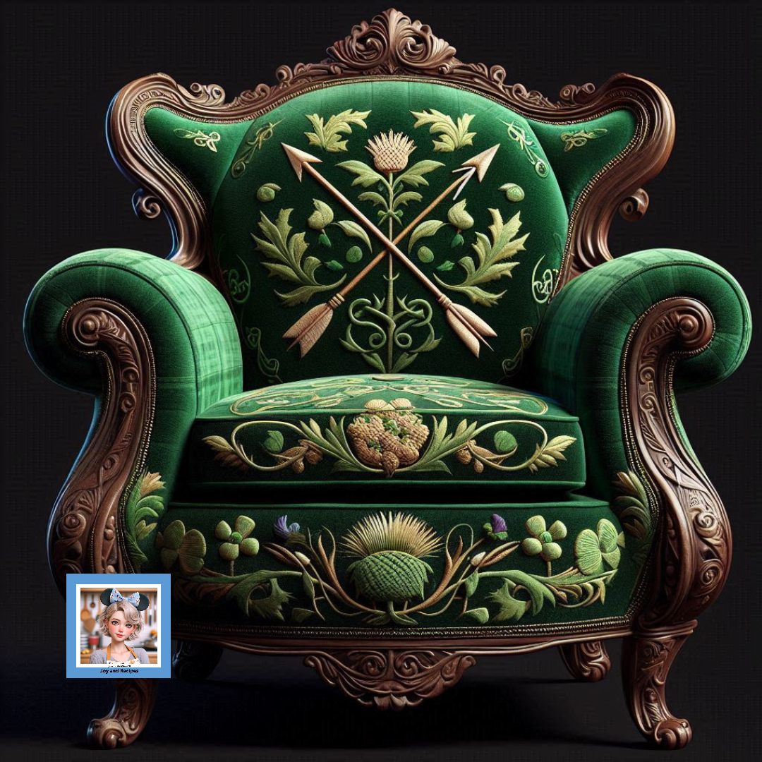 Merida-Inspired Embroidered Chair: Creative AI Art