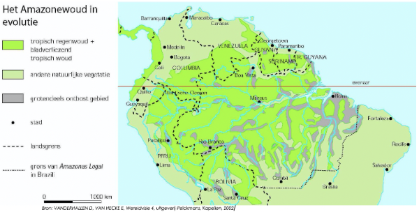 Situering van het Amazonewoud / Situering | Webquest Ontbossing Amazonewoud