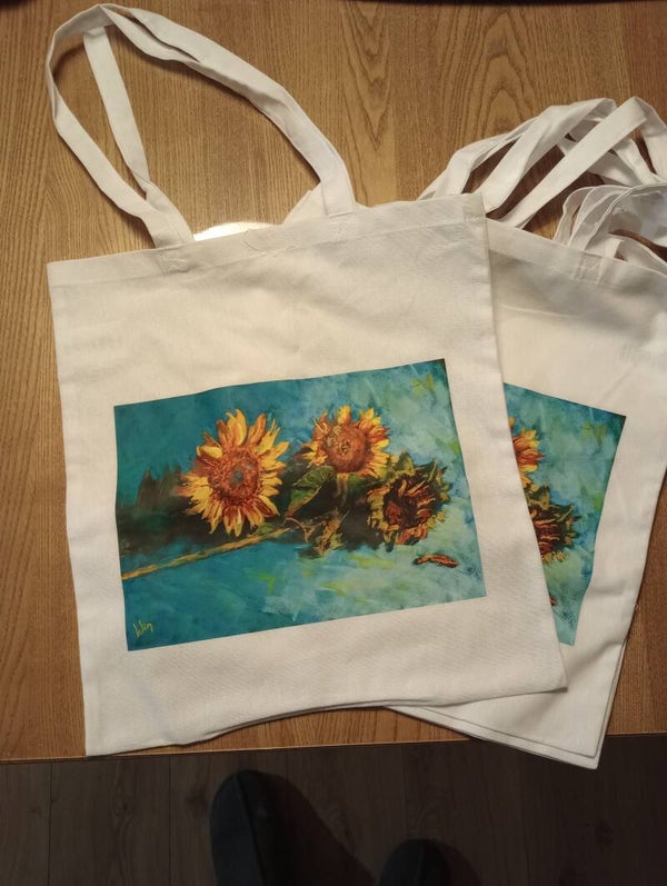 Katoenen tas - Zonnebloemen