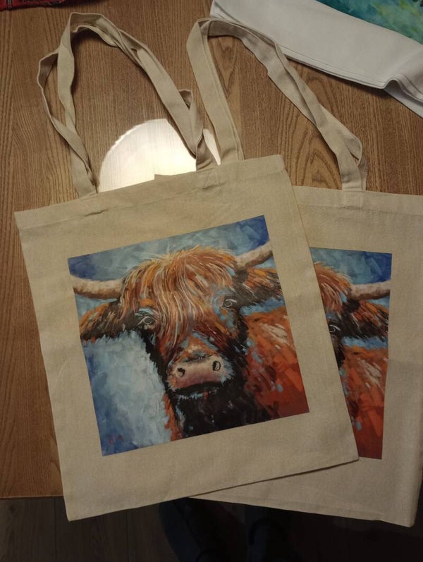 Katoenen tas - Schotse Hooglander