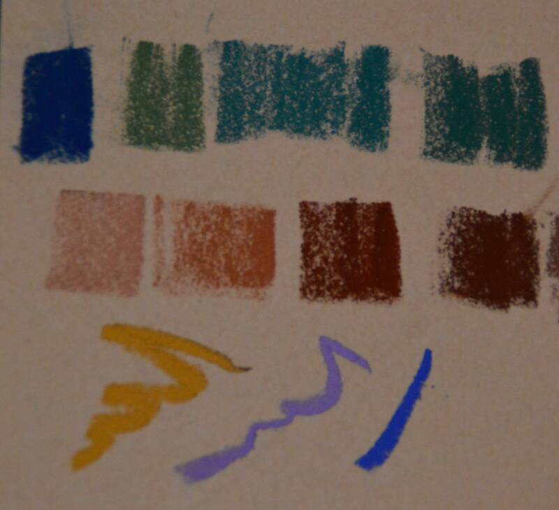 foto van pastel getekend op pastelpapier