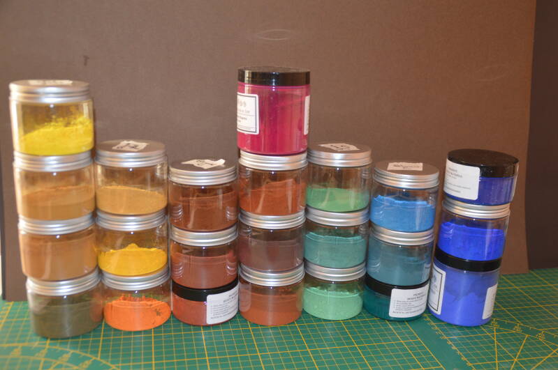 photo of little pots with pigments