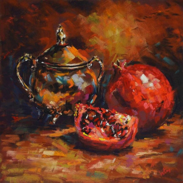 print - stilleven granaatappels - 15x15cm