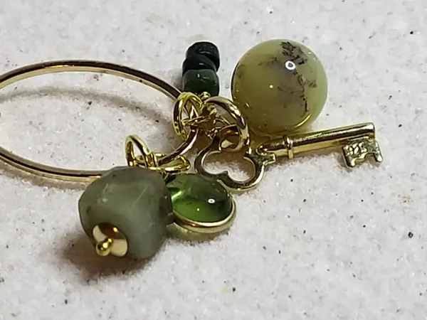 Toermalijn, jade en opaal ketting