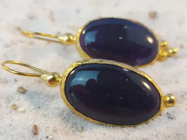Amethist oorhangers
