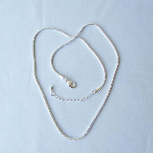 Zilverkleurige snake ketting