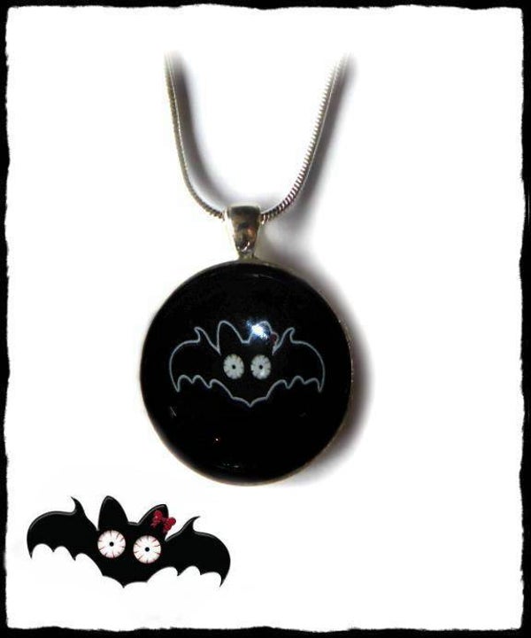 Necklace round large Black Batty