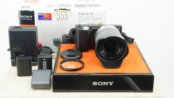 Sony nex 5 systeem camera, gebruiksvriendelijk en compact.