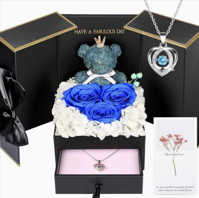 DuraFleur Royal Bloom – Luxe Cadeaubox met Rozen &  Sieraadvakje