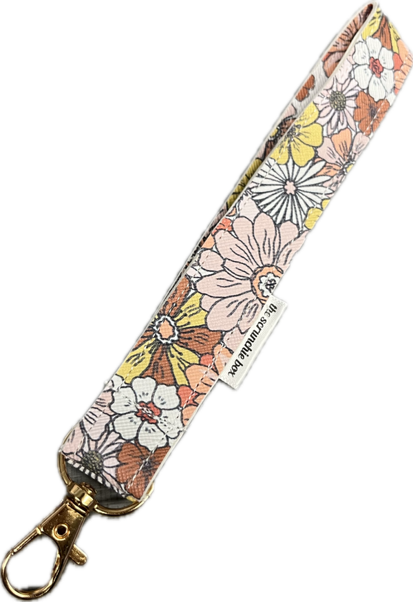 Flowers Wristlet Keychain