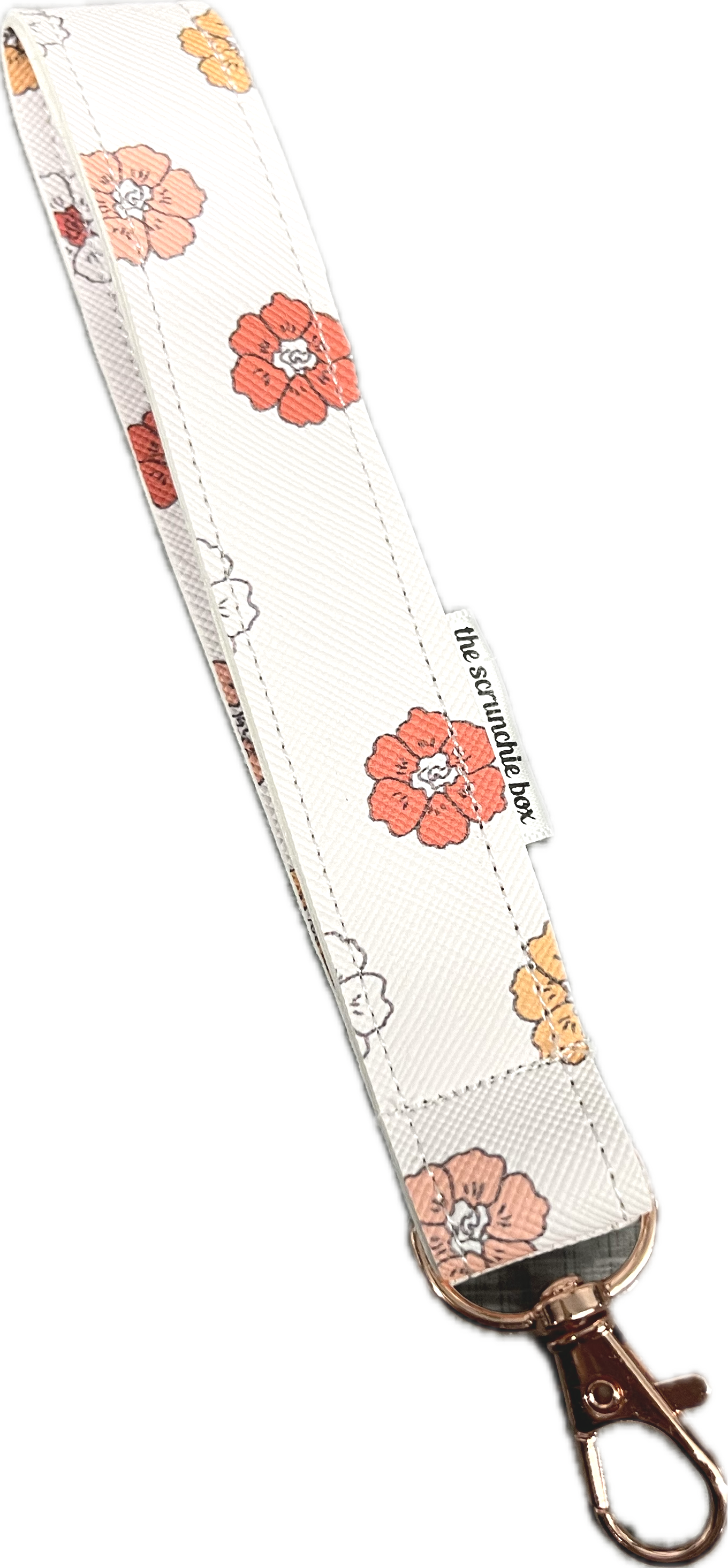 Poppy Flowers Wristlet Keychain