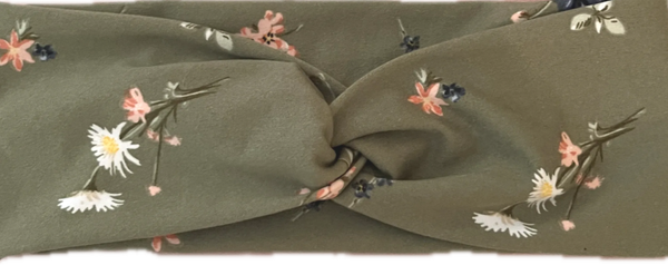 Hunter Green Floral Headband