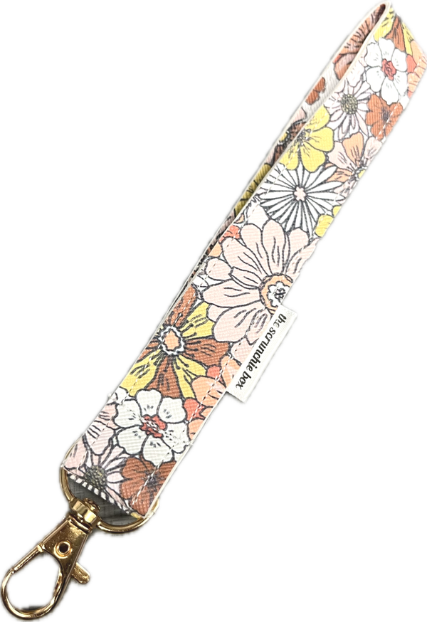 Flowers Wristlet Keychain