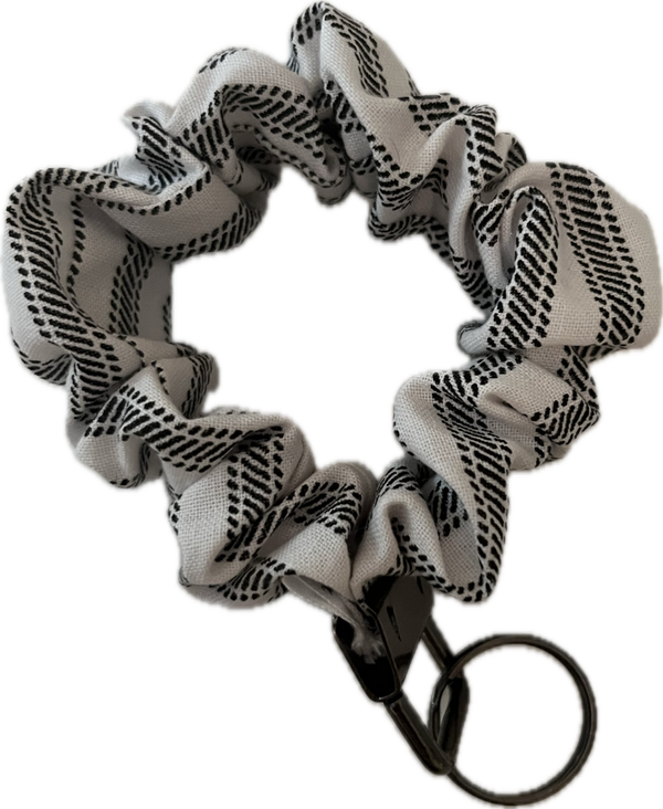Stripes Scrunchie Wristlet Keychain