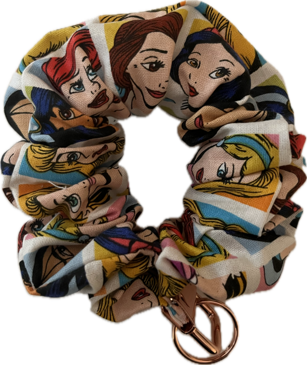 Disney Princess Scrunchie Wristlet Keychain