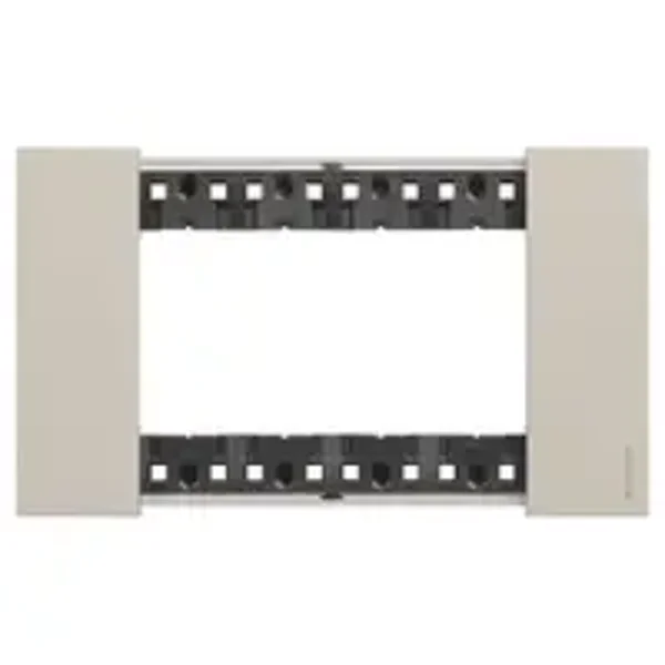 PLACCA 4 POSTI BTICINO LIVING NOW COLOR SABBIA