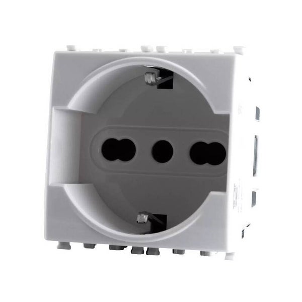 TOT SERIE T2 PRESA SCHUKO 2.0 COMPATIBILE VIMAR PLANA