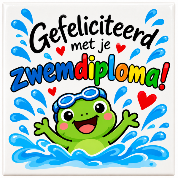 Zwemdiploma tegel