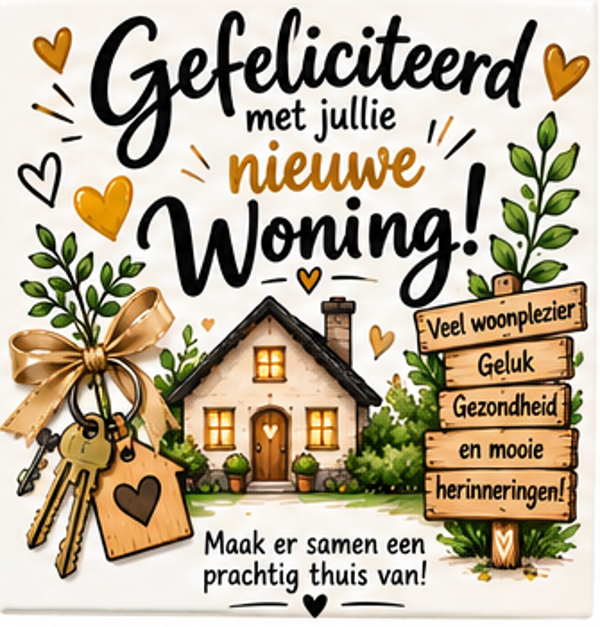 Nieuwe woning tegel