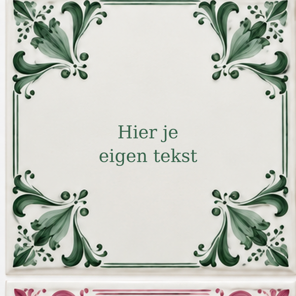 Tegel rand groen