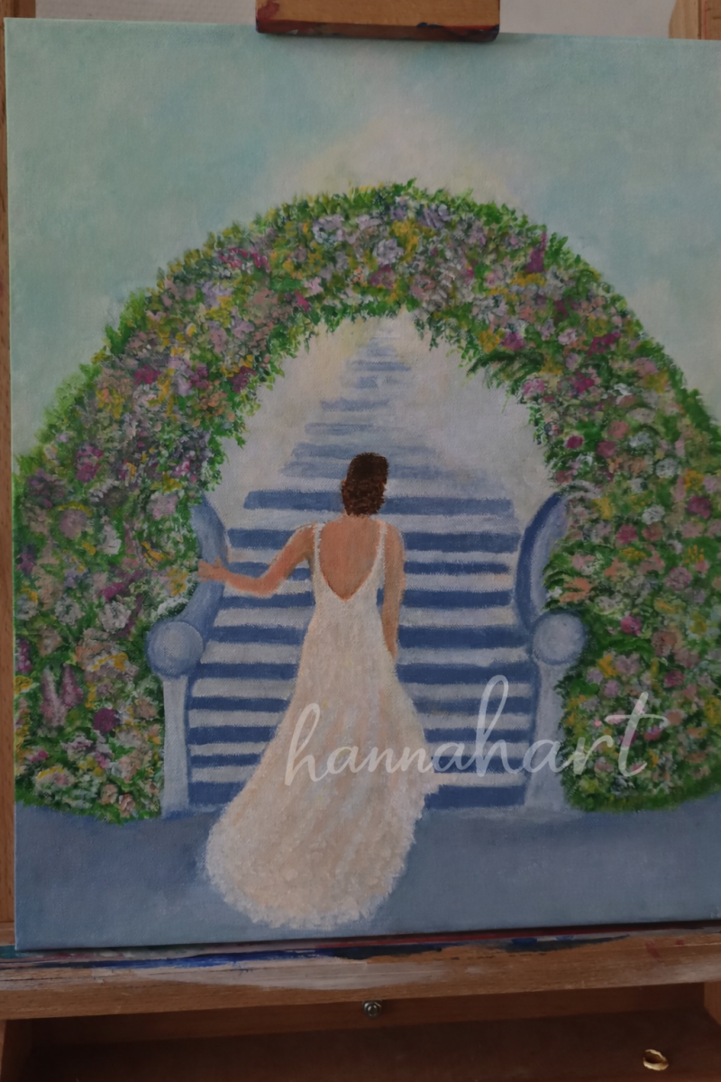 De poort is soms smal.... Vertrouw je Hem? Ook als het zicht tot niets lijkt te komen?  Dit beeld kreeg ik... Een trap naar de hemel, zal ik gaan?  Durf ik die kant op te gaan waar Hij me toe leid? 