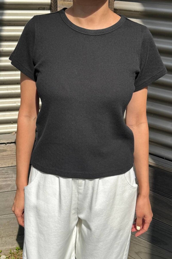 Le Bon Shoppe | Pointelle Babe Tee | Black