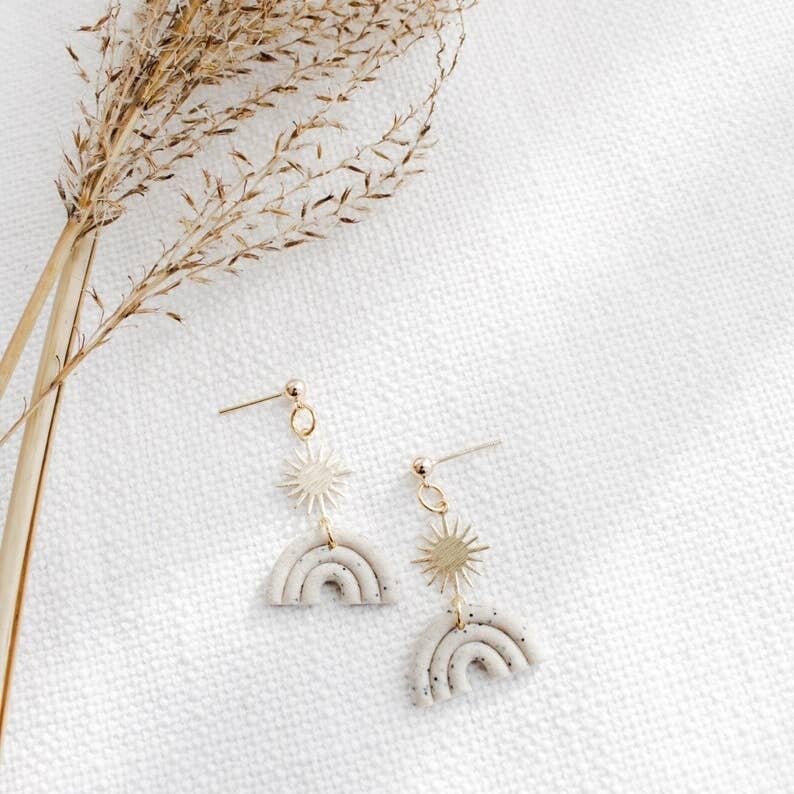 LESVARandCLAY Oorbellen - Sunny Rainbow