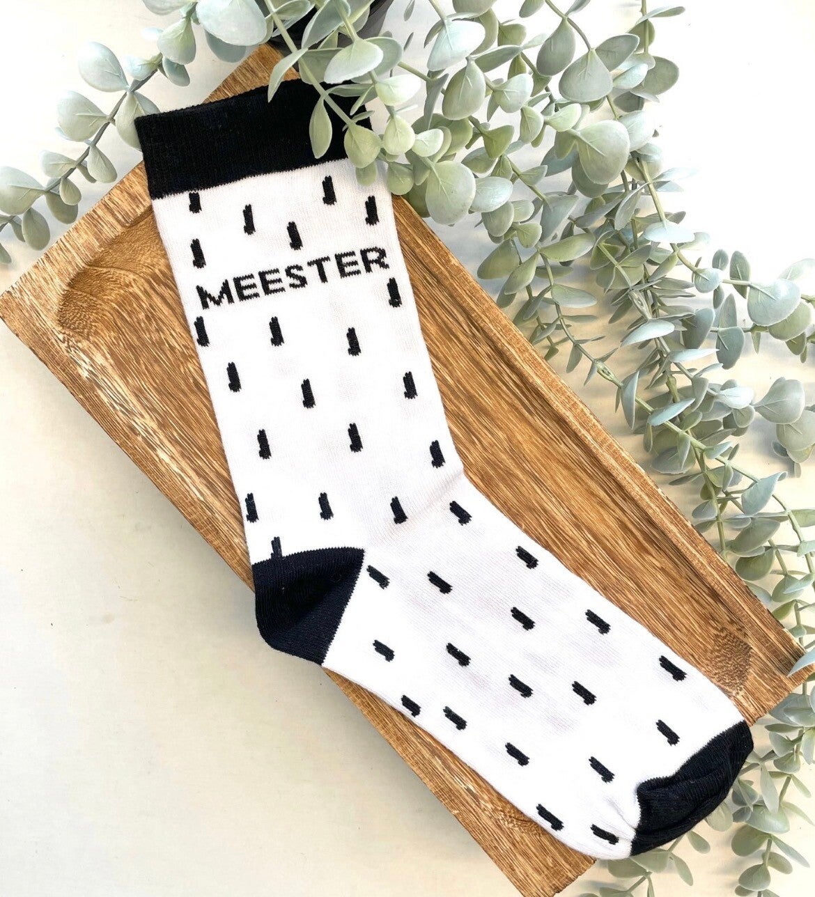 Sokken meester maat 40/45 – origineel cadeau voor de meester