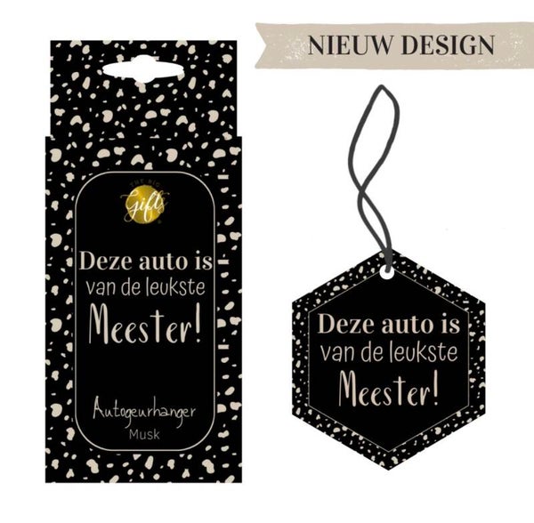 Origineel cadeau voor meester – Autogeurhanger