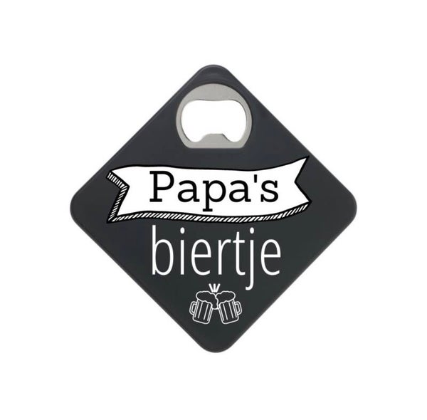 Bieropener Papa – Cadeau voor Vader | Onderzetter & Flesopener
