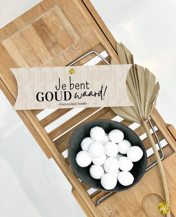 Doosje bathbombs l Je bent goud waard