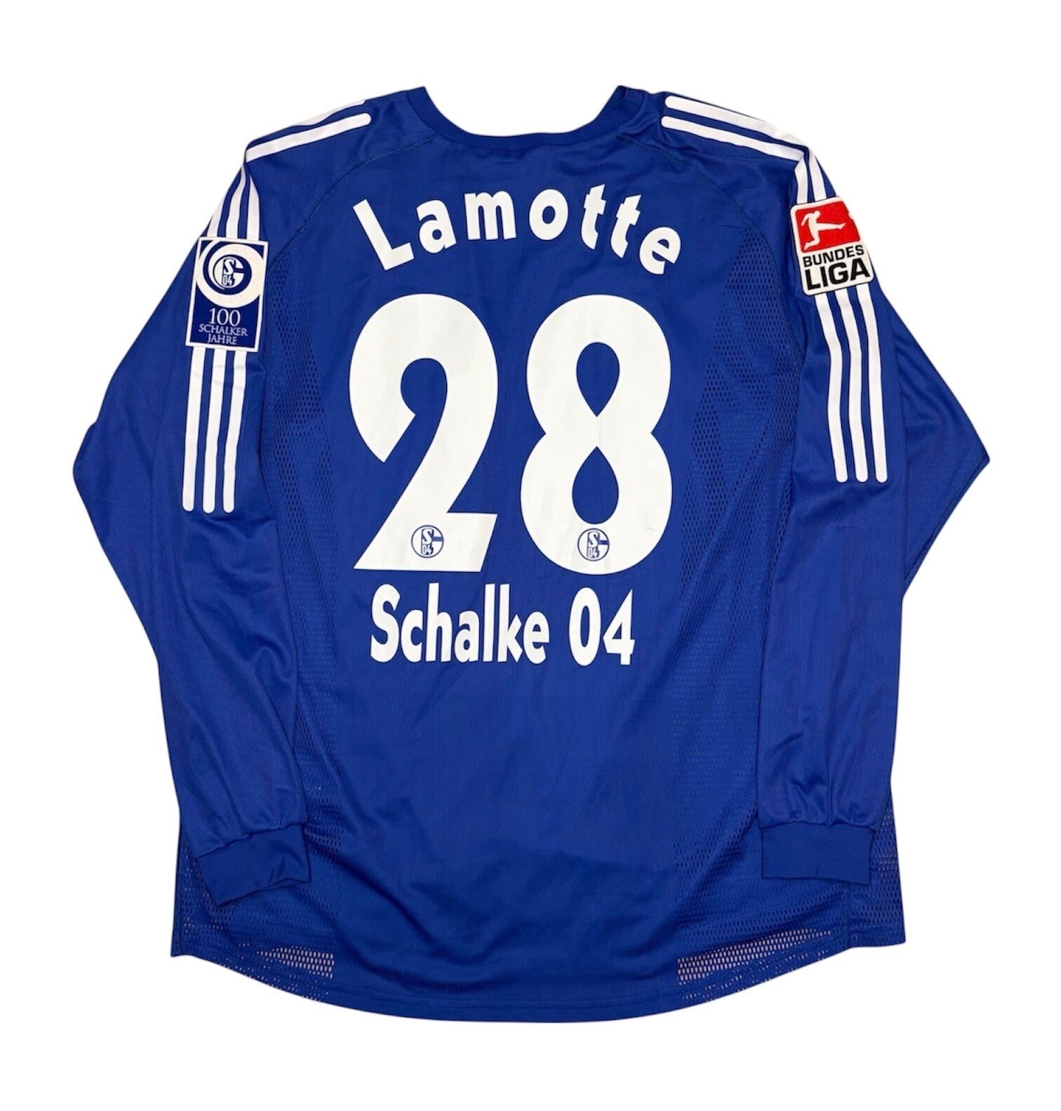 FC Schalke 2003/04 Adidas Home Matchworn/Prepared Trikot #28 Lamotte (XL)