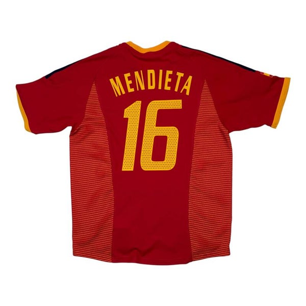 Spanien 2002 Adidas Home Trikot #16 Mendieta (L)