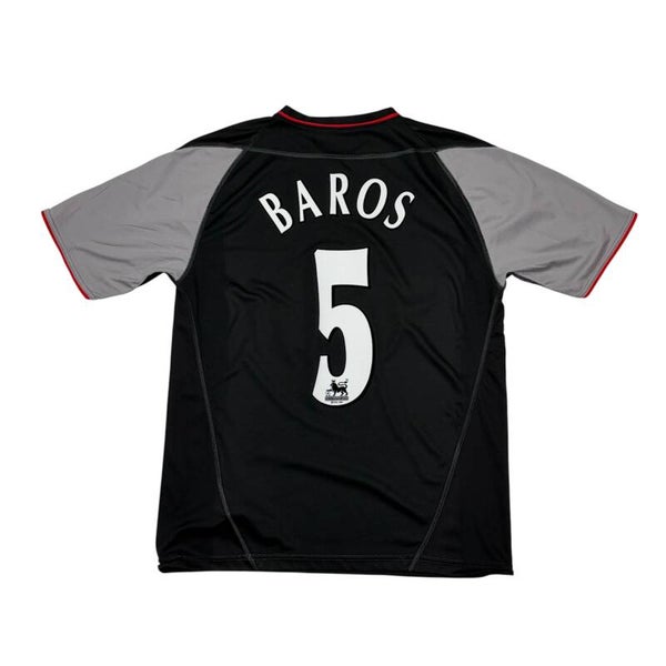 Liverpool 2002/03 Reebok Away Trikot #5 Baros (M-L)